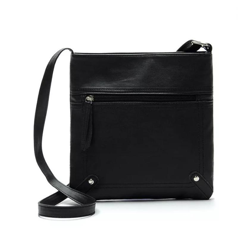 

Сумка женская сумка через плечо женская сумка через плечо двойная молния чёрный