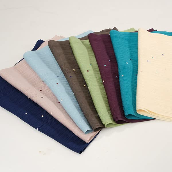 Kyoto Kimono Yuzen Obiage (Sash), Stylish Polka Dot Embroidery, Tango Chirimen, 100% Silk (A. Pink)