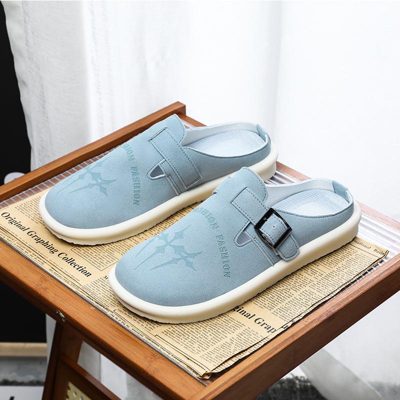 Fashion 2025 Summer Men's Closed-Toe Slip-On Slides Breathable Casual House Shoes Comfortable Outdoor Fashion Footwear for Daily Wear