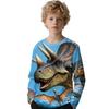 Children's 3D Printed Crew Neck Long Sleeve T-Shirt Fashion Versatile Trend Breathable Casual