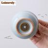 HOYIHM Chinese Ru Kiln Porcelain Teacup Ice Cracked Glaze Tea Bowl Travel Meditation Tea Cup Customized Copper Cash Tea Set Gift