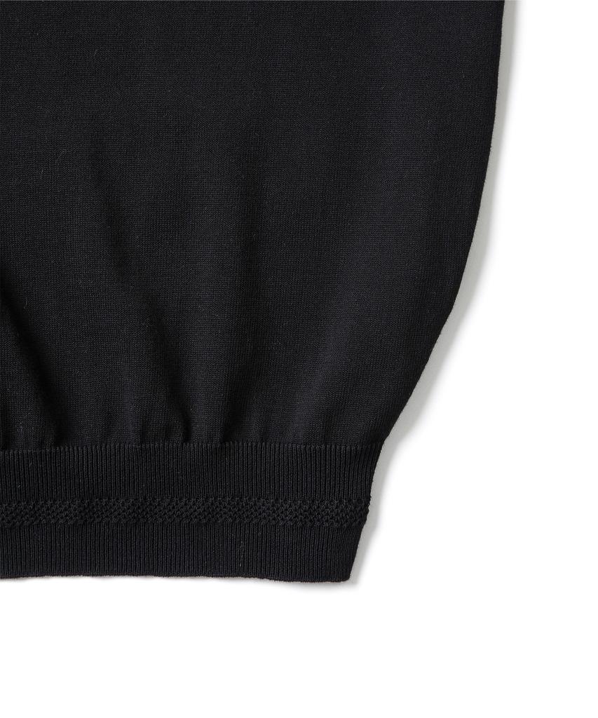 AMFEAST Essential Polo Half Knit Black