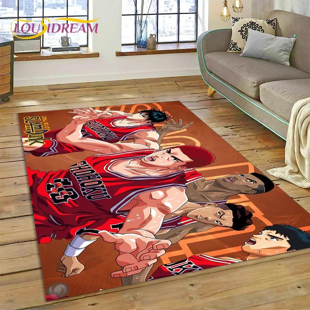 Cartoon Slam Dunk Basketball Anime Carpet Rug for Bedroom Living Room Home Sofa Decoration,Children Game Large Decor Floor Mat