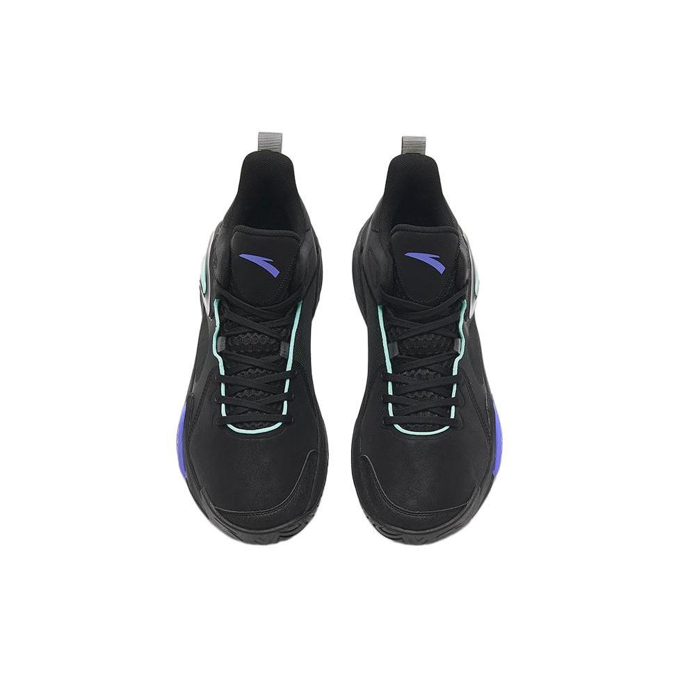 Anta Airspace 4 Fabric Slip Resistant Abrasion Resistant Low top Basketball Shoes Men's Black 912321608S-4
