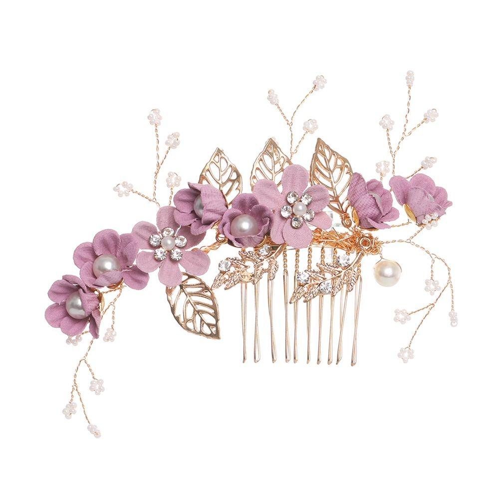 Beautiful Wedding Bride Hair Jewelry Hair Combs Flower Hair Pin Bridal Clips Leaves Tiara