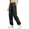 Anta Comfortable Simple Versatile Solid Color Loose High Waist Breathable Sports Long Pants Women Bottoms Black 162528515-2