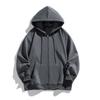 Cardigan Sweater Men's Spring and Autumn Jacket Men's Clothes Hooded Sweater