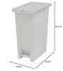 Captain Stag Pedal Pail #70, Double-Door, White, Made In Japan, UY-7058