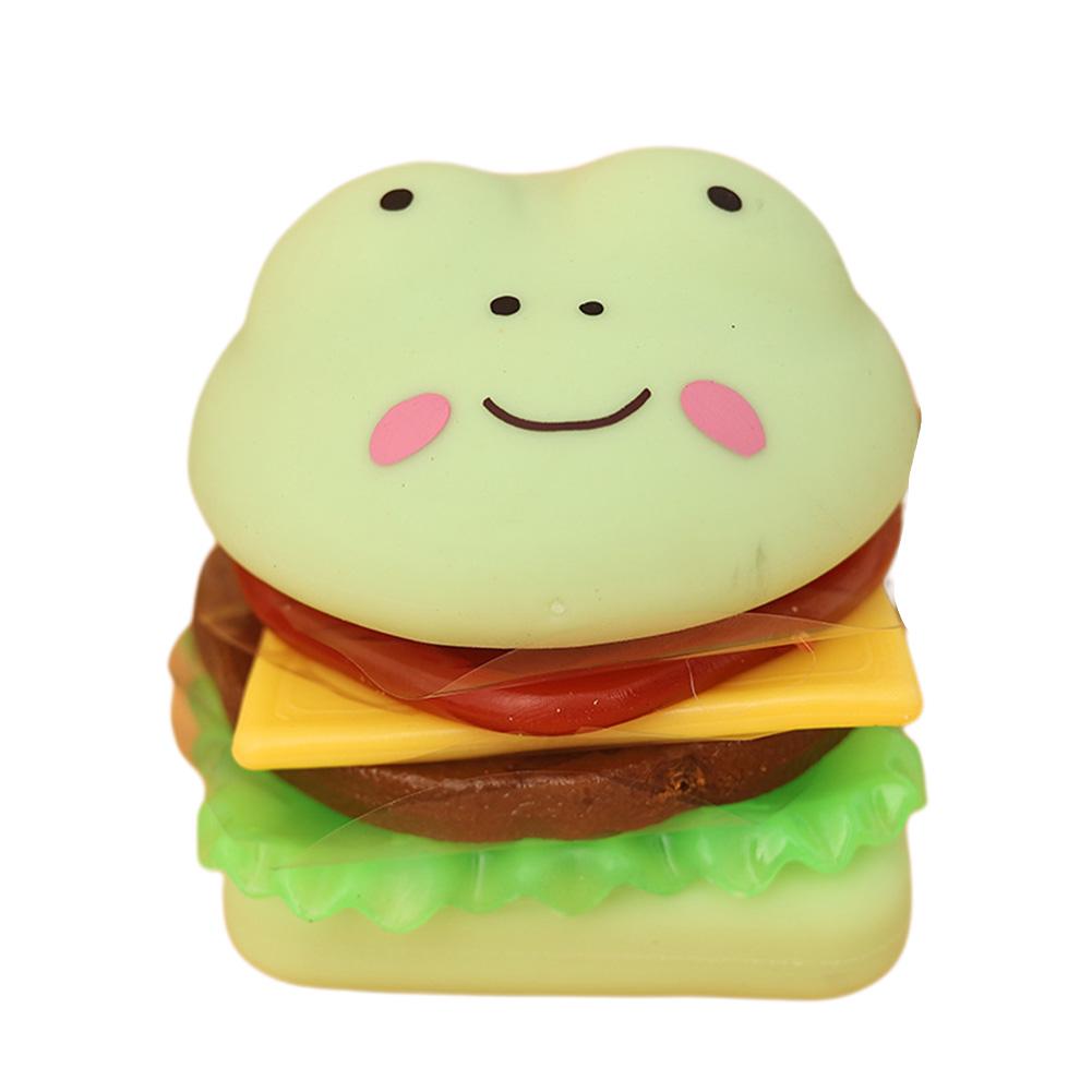 Cartoon Squeeze Toy Cute Animal Hamburger Stress Relief Toy DIY Stacking Food Squeeze Toy Gifts For Boys Girls