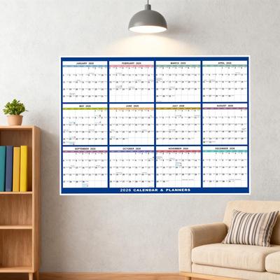 Hot Selling 2026 Double-Sided Foldable Wall Calendar - Erasable 365-Day Check-In Schedule