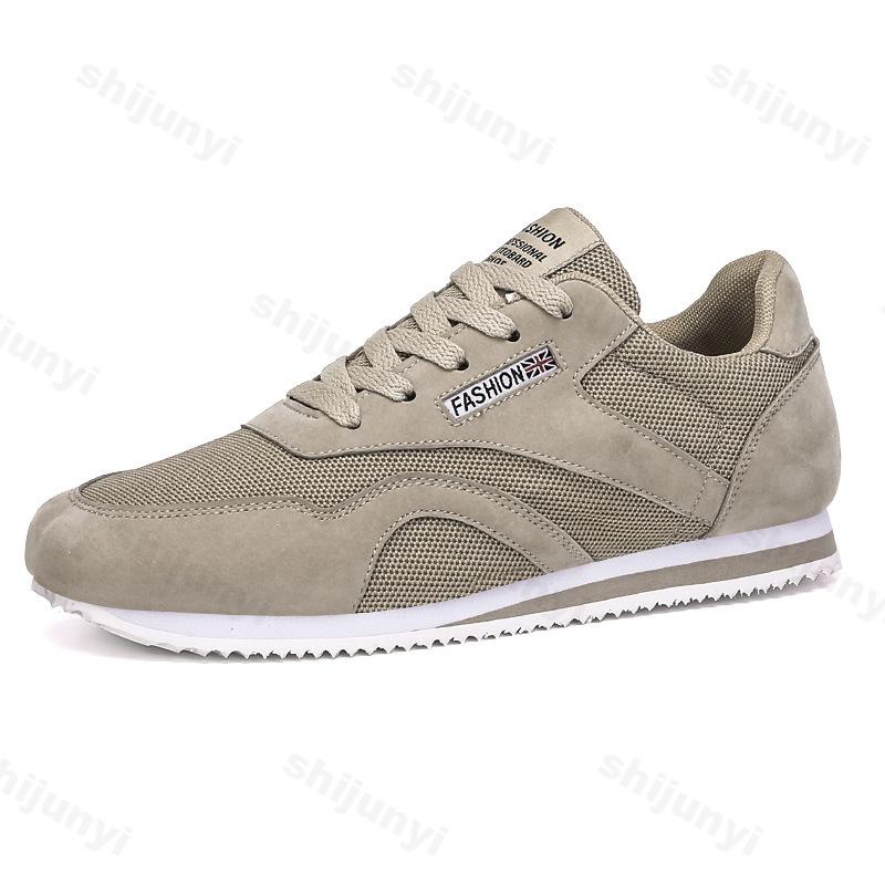 

2026 Spring Men s Fashi Versatile Casual Sports Shoes Mesh Breathable Comfortable Low Top N Slip Soled Trend Chunky sneakers 44 хакі