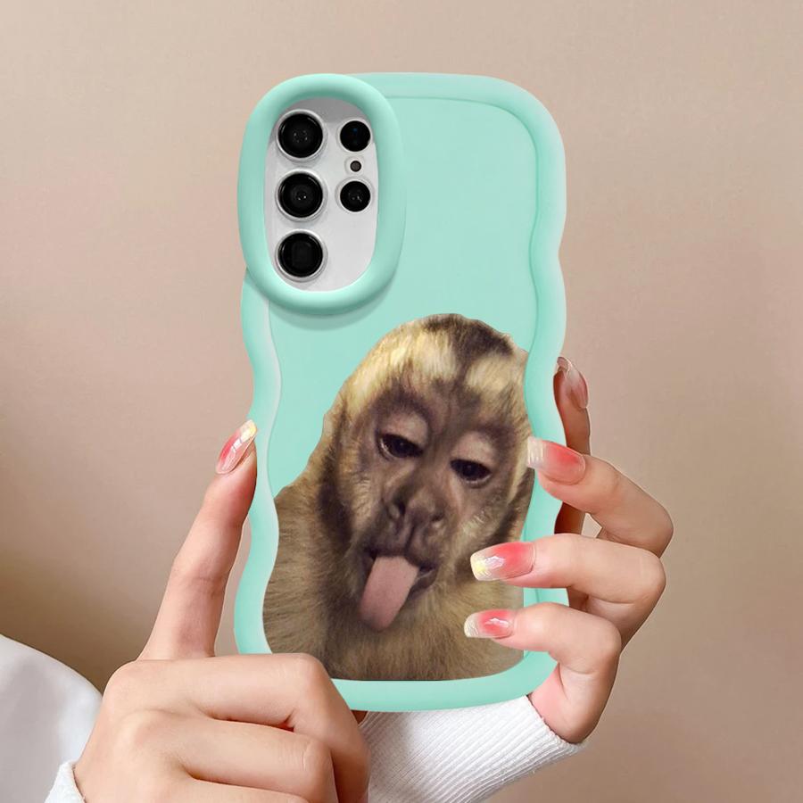 Monkey Drink Trend Soft Phone Cover Case for Samsung Galaxy A25 S21 S23 Plus S22 Ultra A26 S24 S25 S20 FE A54 A24 A35 A36 A34