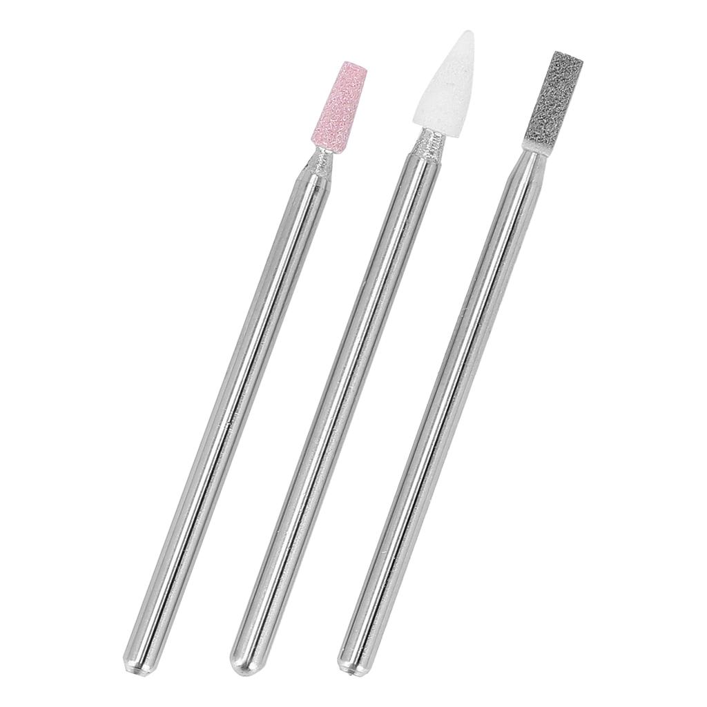 3 Stück Nagelbohrer Professionelle Nagelfeile Nagelhautentferner Bits mit Aufbewahrungsbox