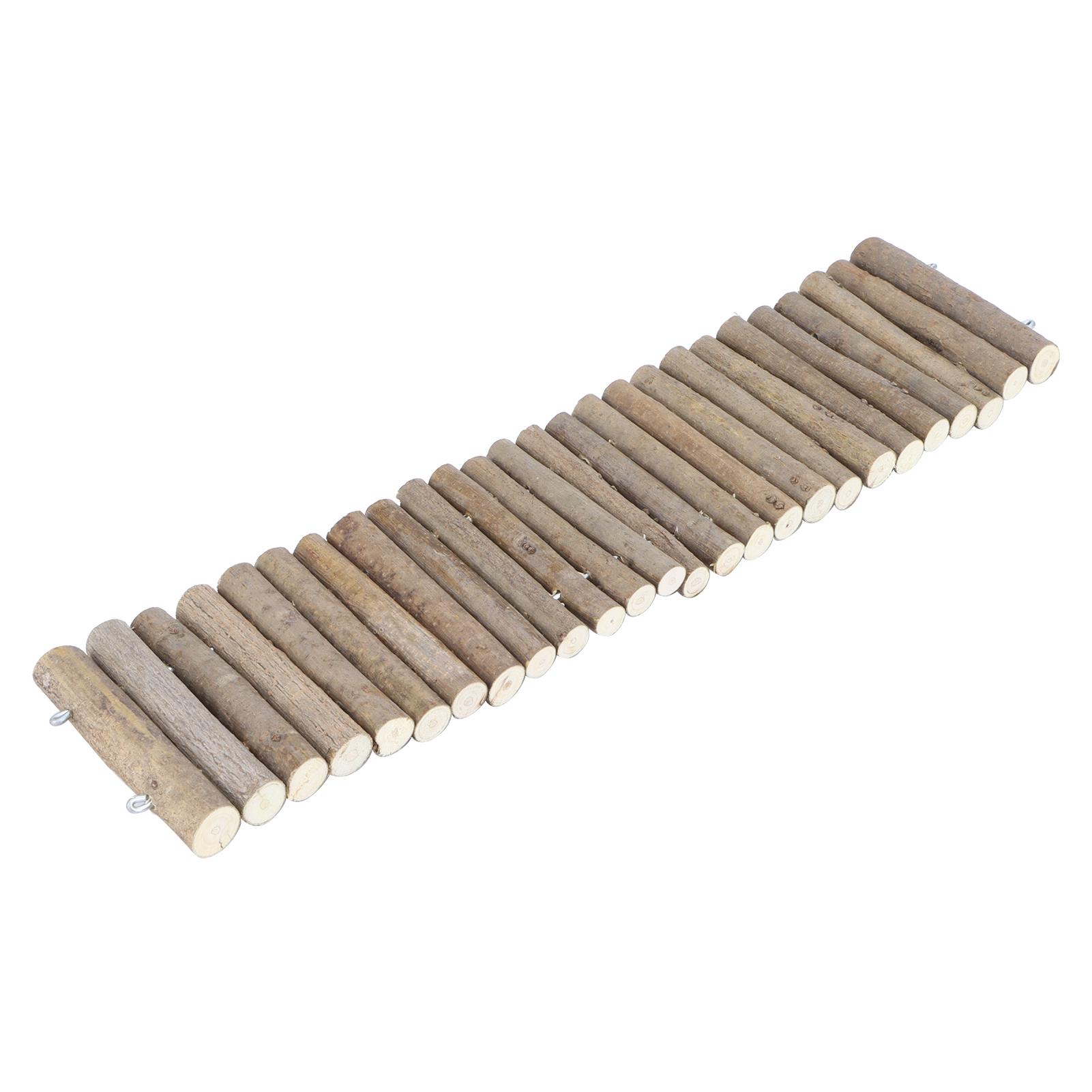 Hamster Wooden Door Fence Hideout Wood Hamster Ladder Bridge Toy Chew Toys for Hamsters Lizards Rodents Small Animals