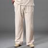Men's Spring and Summer Light Breathable Cotton Pants Loose Large Size Casual Straight Pants