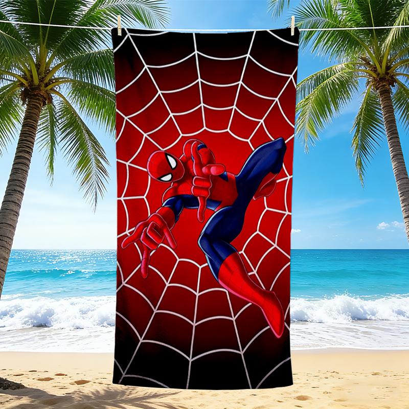 1Pc Spiderman Web Adventure Beach Towel, Quick Dry, Multi-Use for Beach Pool Gym Yoga Home Travel, Christmas, Halloween, Xmas Gift M928221