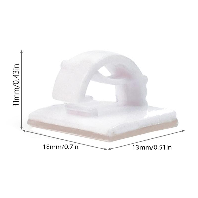 20Pieces Adhesive Cable Management Clip Adhesive Cord Holder,No Residues Removal,Heat Insulation, Space Saving Design