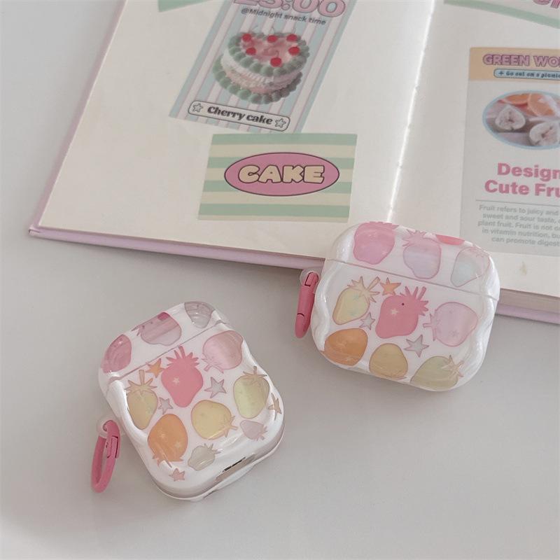 INS wind color tomatoes strawberry for AirPods 1 /pro1 earphone protective case cover two or three generations of new women
