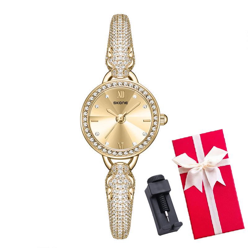 Gold Women Watches Top Brand Luxury For Ladies Wrist Watches Unique Design High Quality Elegant Women Bracelet Quartz Watches