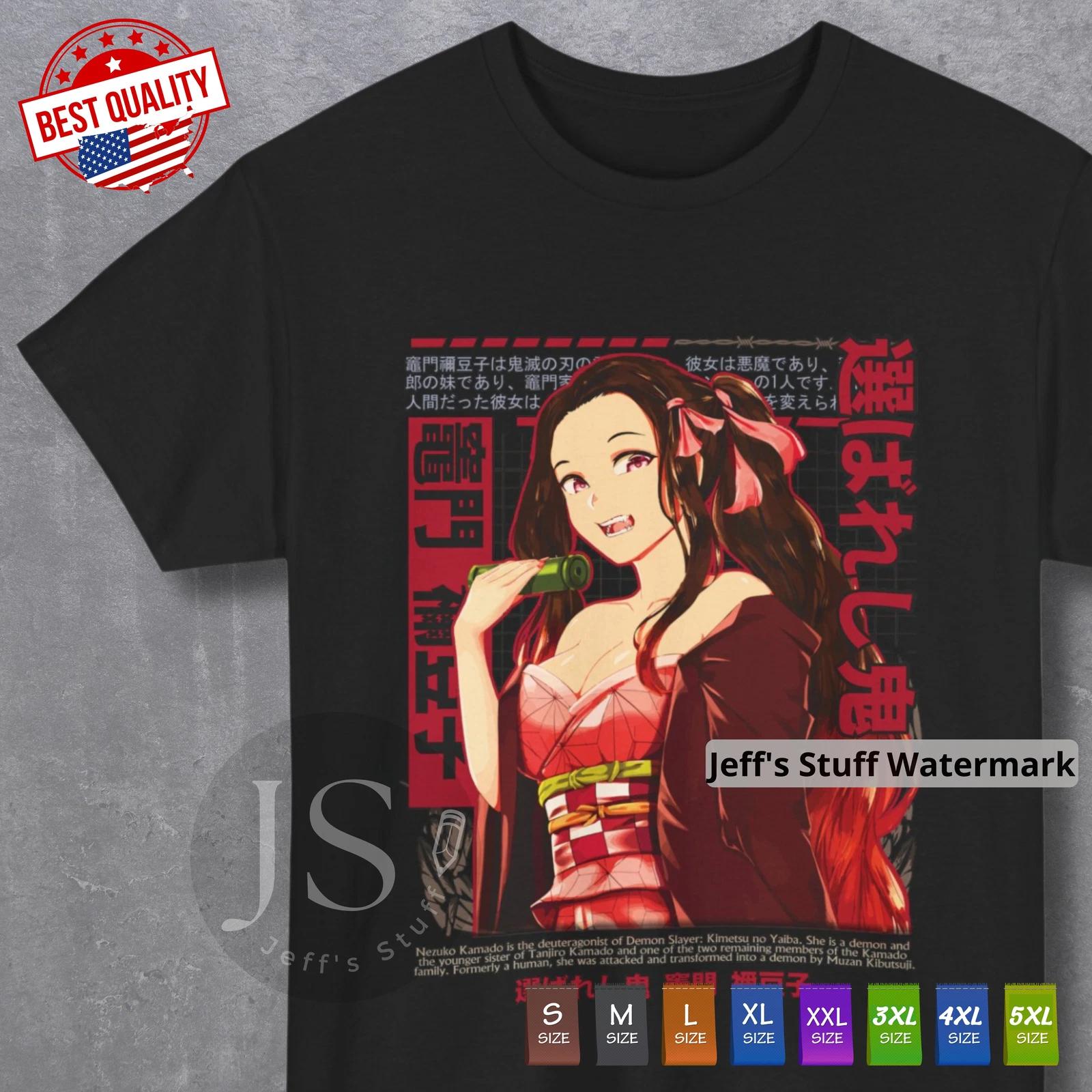 

Nezuko Kimetsu No Yaiba Tee Waifu T Shirt Demon Slayer Anime Manga Japan Cosplay S