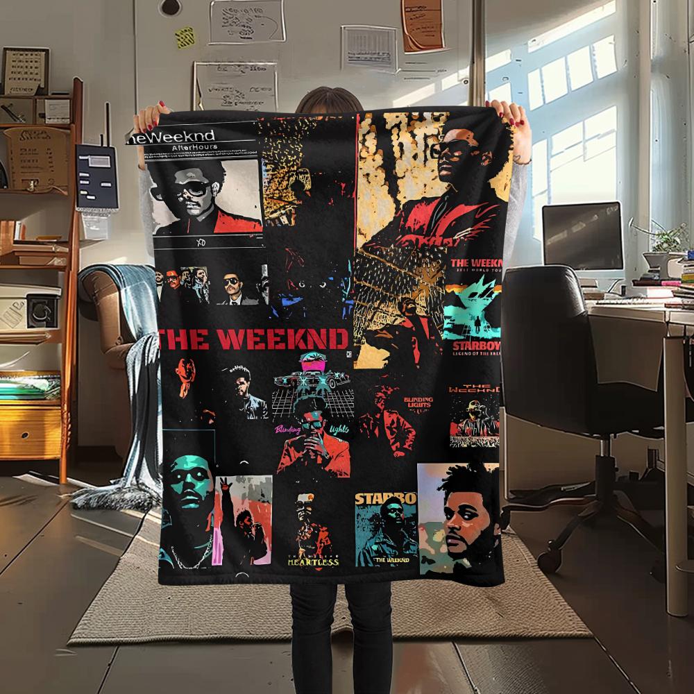 1 Pezzo Coperta in Flanella con Stampa The Weeknd, Alta Qualità Confortevole per Tutte le Stagioni, Arredamento per la Casa, Calore e Comfort, Perfetta per Regali di Natale