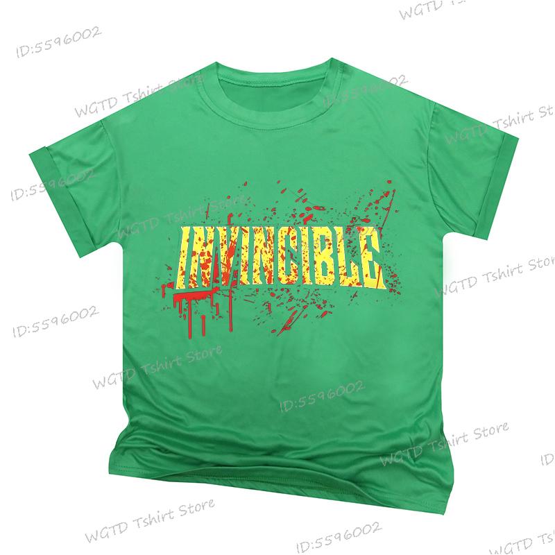 Tištěná trička Invincible s cákanci krve pro muže ženy merch Harajuku streetwear tričko pro dospělé anime pro muže ženy tričko