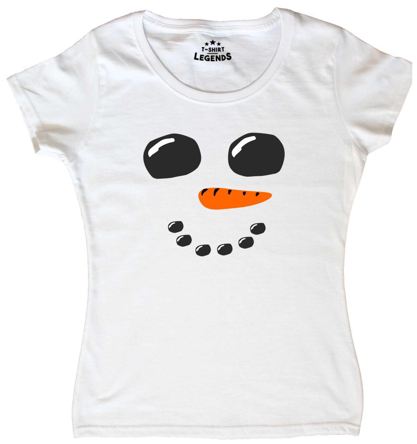 Snowman Christmas Funny Female Fit Womens T-Shirt S