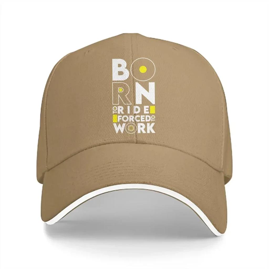 Born To Ride Forced To Work Baseball Caps Peaked Cap Motorcycle Sun Shade Hats for Unisex Women