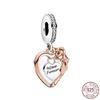 925 Sterling Sølv Hjerte & Mamma Dangle Dream Catcher Charm Fit OriginalNew Armbånd DIY Smykker For Dame Armbånd DiyBeads