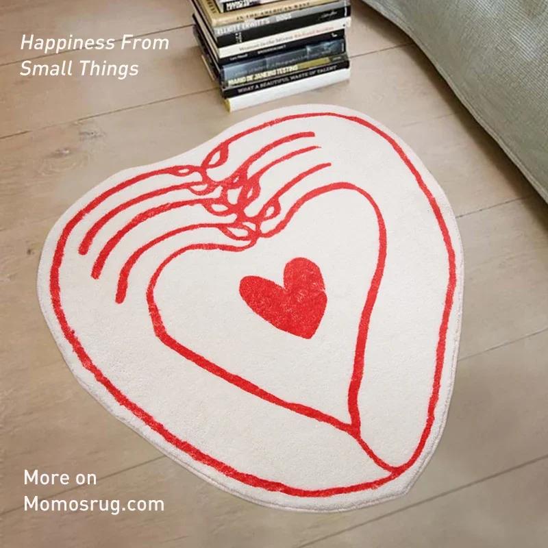 Nordic Ins Style Floor Mat Irregular Bedroom Decor Imitate Cashmere Carpets for Living Room Fluffy Lounge Rug Office Gaming Room