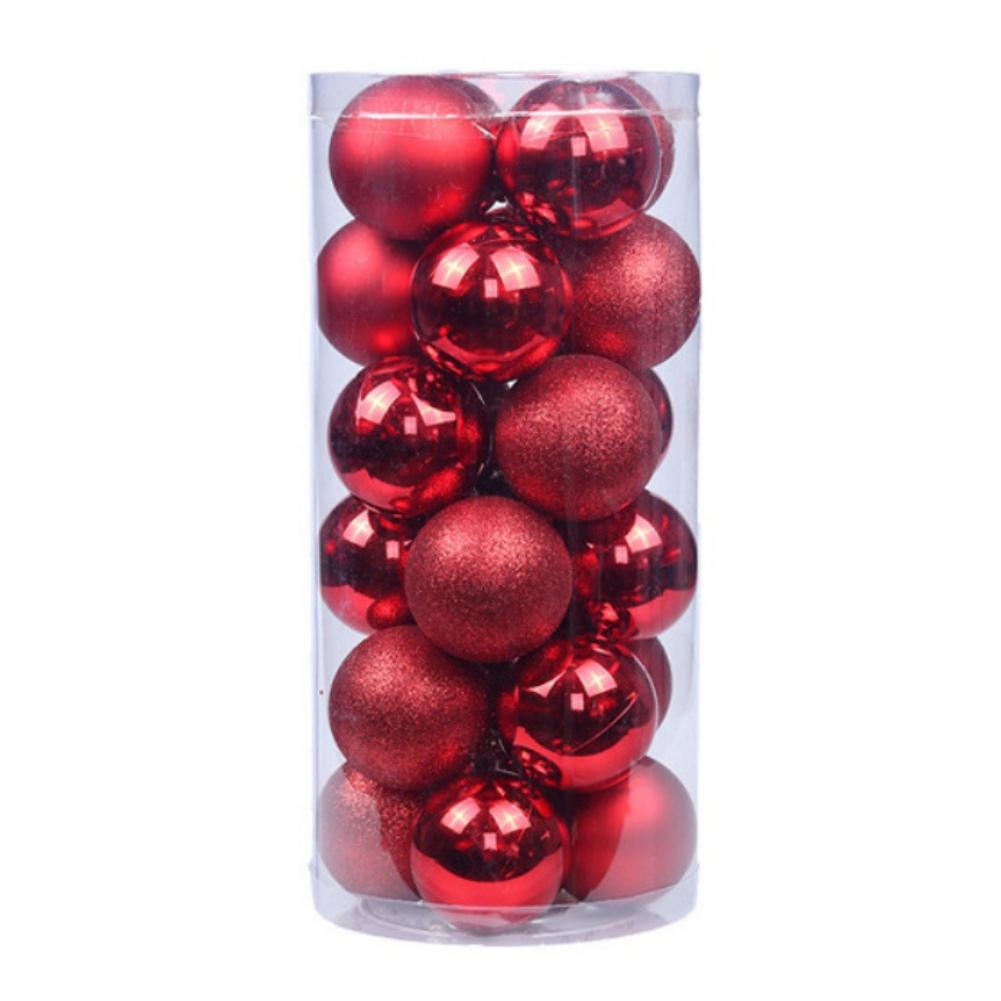 24Pcs/set 3cm Christmas Tree Ball Baubles Colorful Xmas Party Christmas Decorations Perfect Wedding Hanging Ball Wreath Ornament