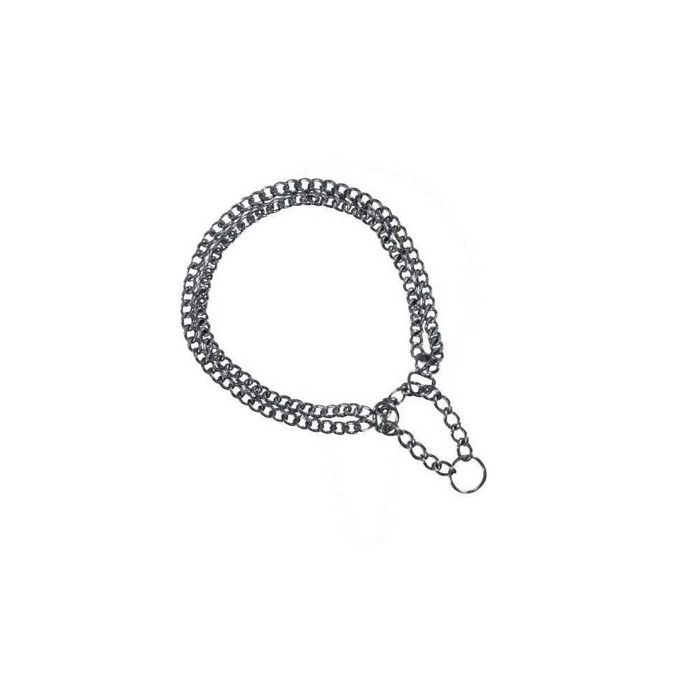 Collier Étrangleur - Trixie - 60 Cm - Chromé - Sécurité - 2 Rangs