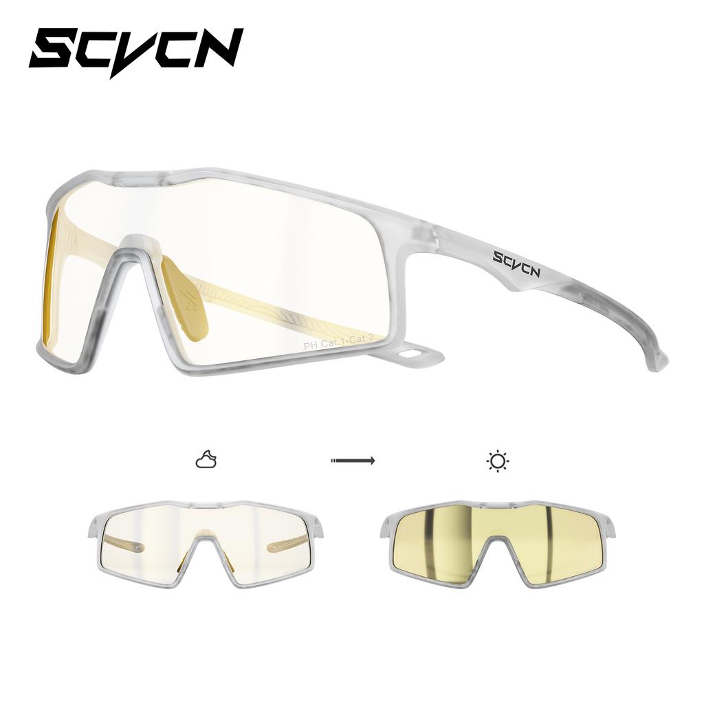 SCVCN Photochromic  Cycling Glasses for Men Outdoor Sports Sunglasses Mountain Glasses Road MTB Bike Cycle Eyewear Racing UV400
