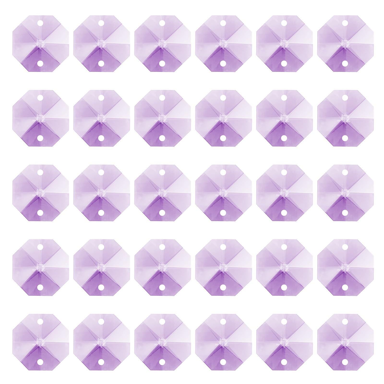 

PATIKIL 60 шт. 2-отверстные восьмиугольные 14 мм хрустальные бусины K9 для ловцов солнца, декоративные подвесные бусины, DIY искусство и ремесла, светло-фиолетовый
