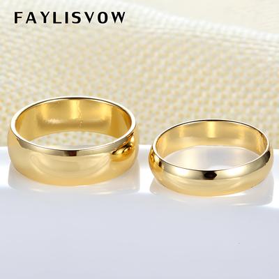 Rings for Couple Gold Engagement Ring for Men Women Wedding Jewelry