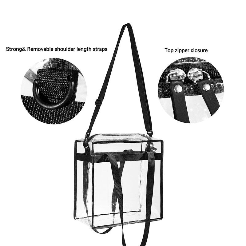 Transparent Handbag Large Capacity Shoulder Bag Crossbody Bag Fashion Portable Waterproof Travel Shopping Bag Storage Bag PVC Makeup Bag