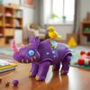 Multi-Jointed 3D Printing Rhinoceros Toy Simulation Anime Rhinoceros Toys  Halloween Decoration