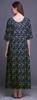Bimba Dark Rose Brown Floral Leaves & Camellia Kanjiro Printed Nightgowns Maxi Sleepwear For Women Long Sleep Dress