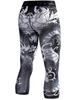 Compression Leggings Tights Cool Quick Dry UV High YSK10 Dragon Size XL [LAFROI] 3/4 [UPF50+ Protection, Sweat-wicking, Cooling, Elasticity] -