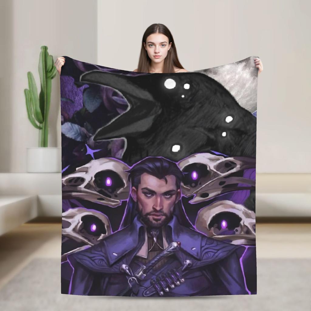 Dragon Age The Veilguard Lucanis Dellamorte Decken Fleece Lustige Warme Überwurfdecken für Zuhause Alle Jahreszeiten Outdoor