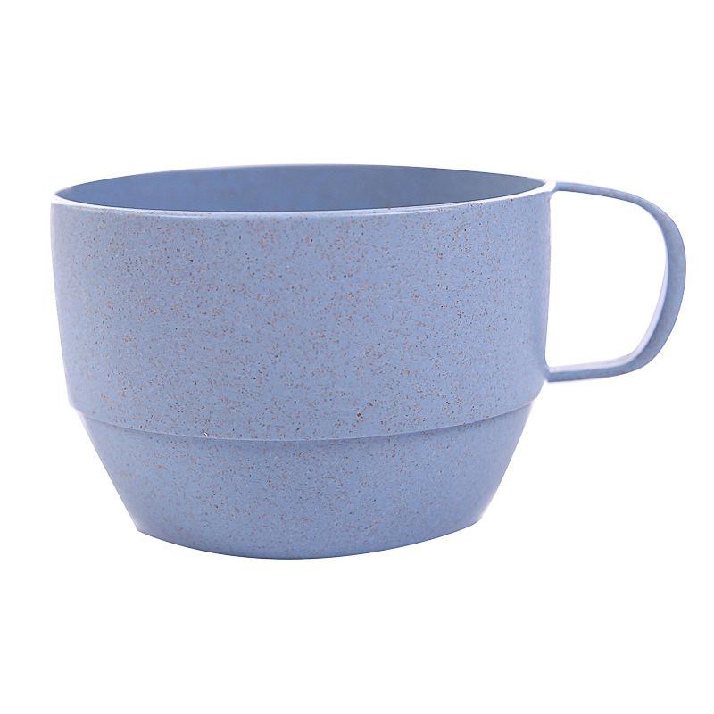 Tazza da tè in plastica in stile nordico, tazza da caffè, tè, latte, tazza da viaggio, ecologica, riutilizzabile, in paglia di grano, per spazzolino da denti