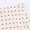 2026 Spring French Polka Dot Asymmetrical Silk Midi Skirt for Women