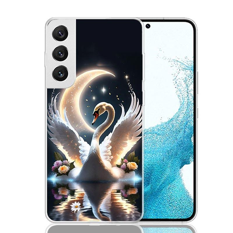 White Swan Grace Art Phone Case For Samsung Galaxy S26 S25 Edge S24 S23 FE S22 Ultra S21 Plus S20 + Fundas Cover Coque Galaxy S2