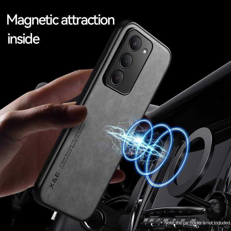 KEYSION Luxury Retro PU Leather Case for Redmi 15 5G 169.5mm Soft Silicone+PC Shockproof Phone Cover for Xiaomi Redmi 15 5G
