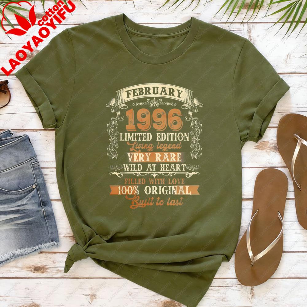 

1996 Birthday Legend Women TShirt Cotton Short Sleeve Casual Fashion Summer Top Birthday Party Gift for The 30th Birthday 4XL