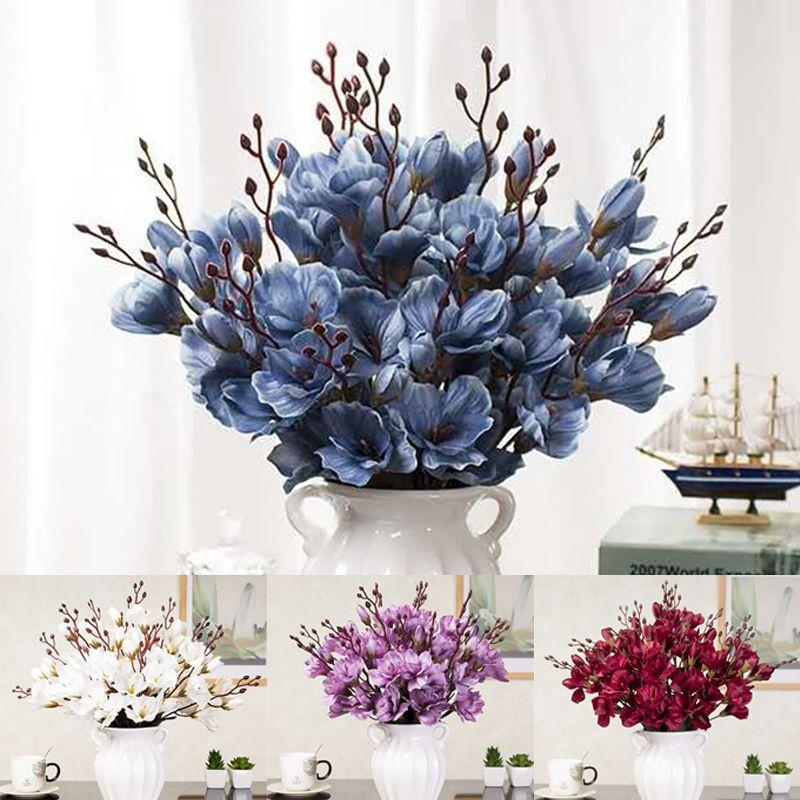 Beautifully Crafted Faux Magnolia Silk Floral Bouquet For Home And Party Decor