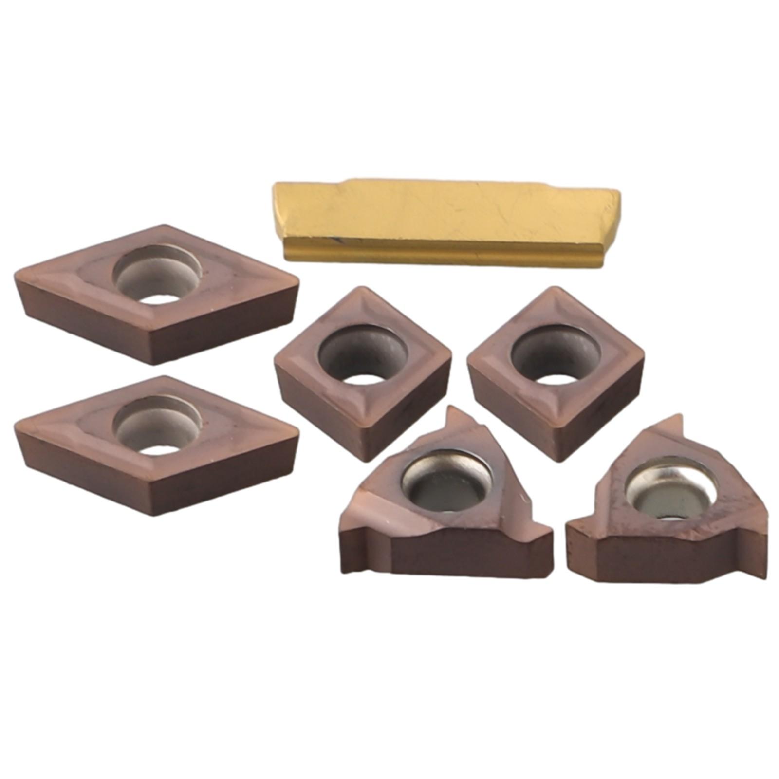 

7pcs Carbide Insert Set for 10mm Shank Turning Tool Holder CCMT060204/11IR/11ER
