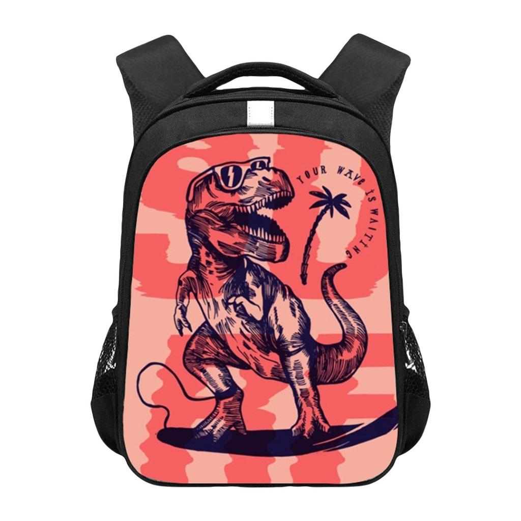 Anime Peripheral Printed Backpack, Personalized Backpack Storage Bag,1pc,Tyrannosaurus Children's Kindergarten Backpack,10*14in