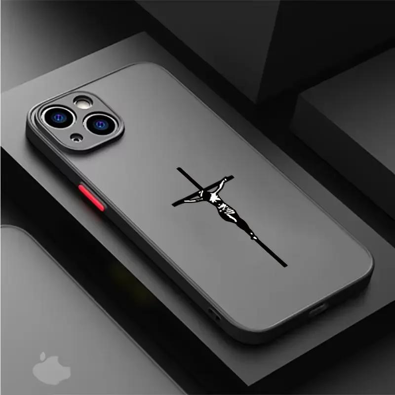 Christliches Jesus Kreuz Handyhülle Für iPhone 16 15 14 13 12 11 Pro Max X XR XS 8 7 Plus Mini SE 2020 2022 Funda Bibel