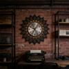 Large Metal Geometric Heart Wall Clock European Quiet Movement For Noiseless Operations Easy Mounting Home Decors Gift